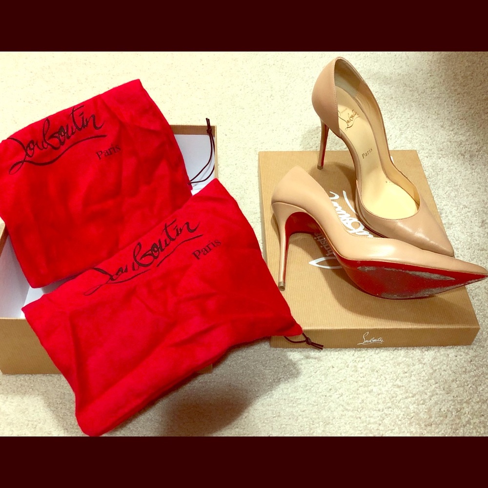 Christian Louboutin Iriza Size 7 Nude Heels